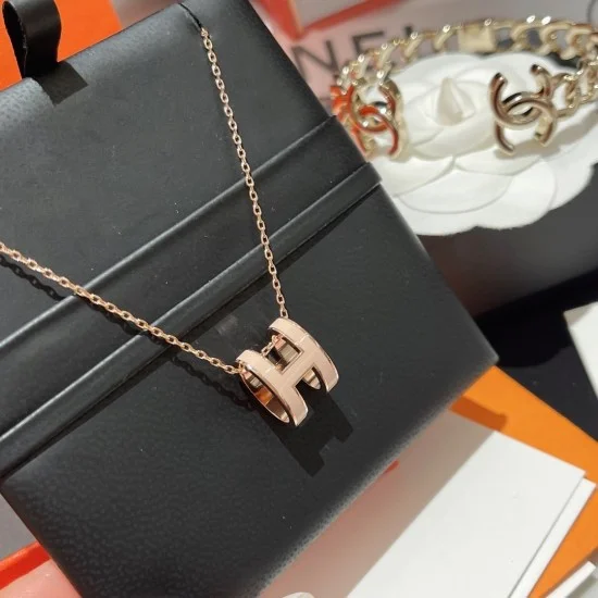 Hermes, pop h, necklace